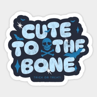 Cute to the Bone Skull & Bats for Halloween Sticker